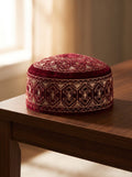 Kufi Premium — Samt Bordeaux